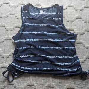 Old Navy Active Blue Tie Dye Sz M Ruched Detail